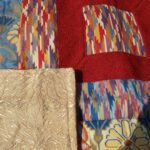 Red Patchwork Quilt with reverse